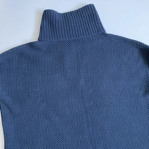 Lauren‎ Ralph Lauren Shawl Collar Fisherman Knit Sweater Navy Blue Size L Large - Picture 16 of 16